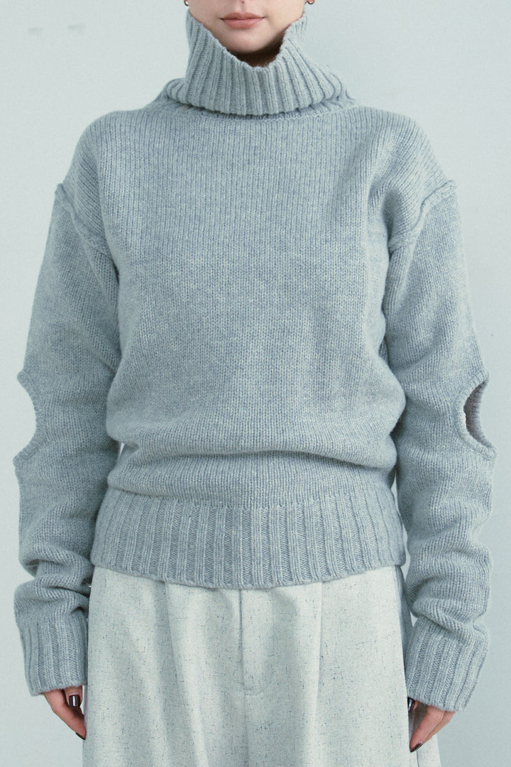 [予約]エルボーホールニット