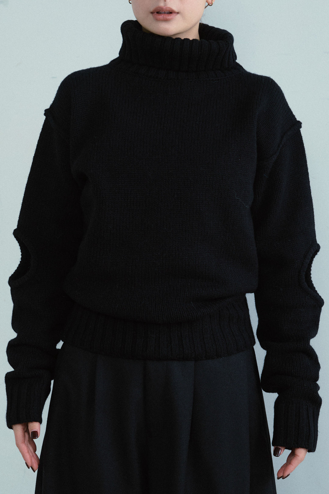 [予約]エルボーホールニット