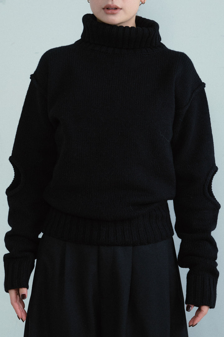 [予約]エルボーホールニット