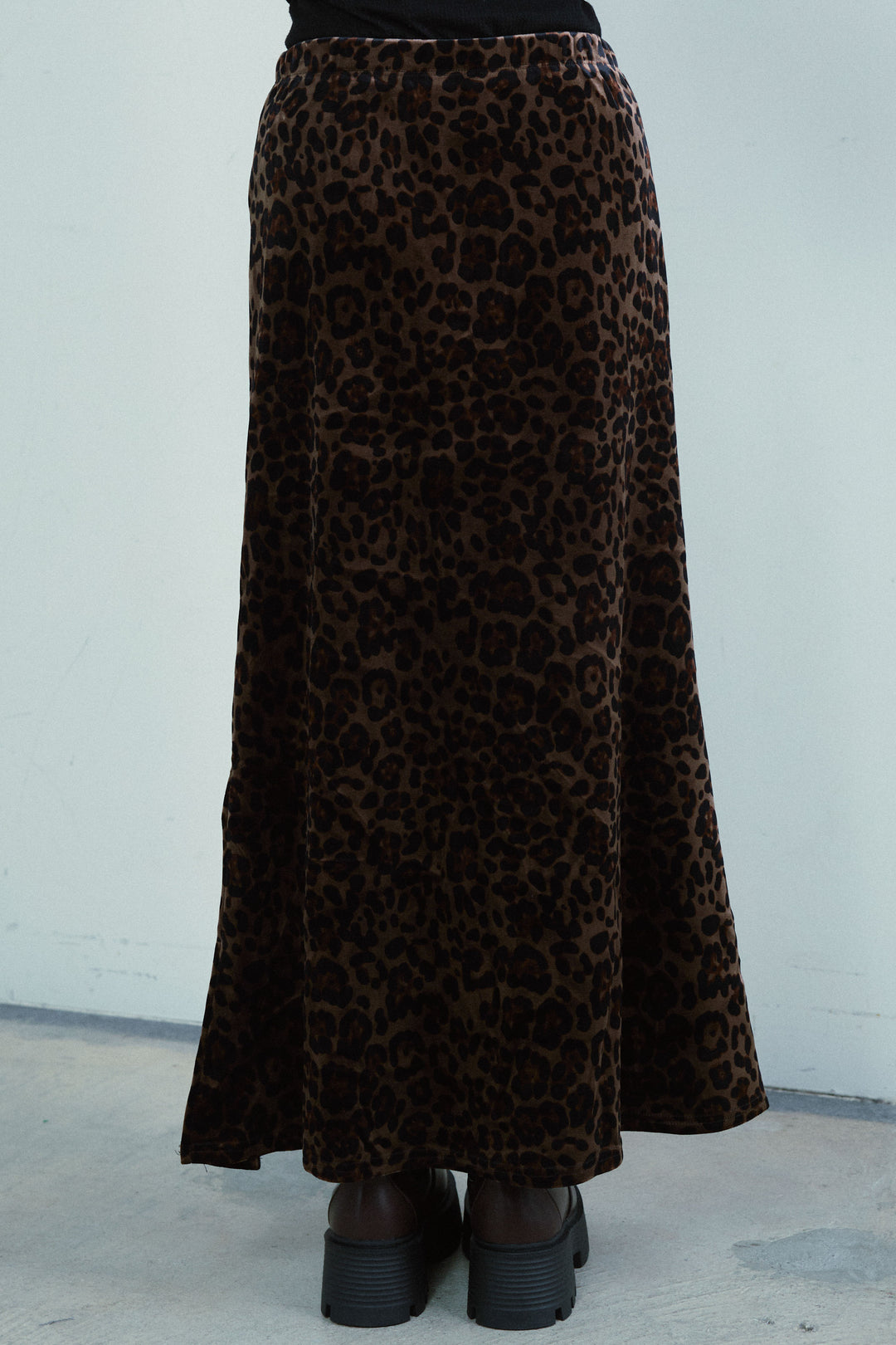 [予約]レオパードベロアナロースカート