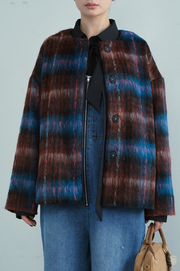 [予約]ミックスシャギーチェックJK