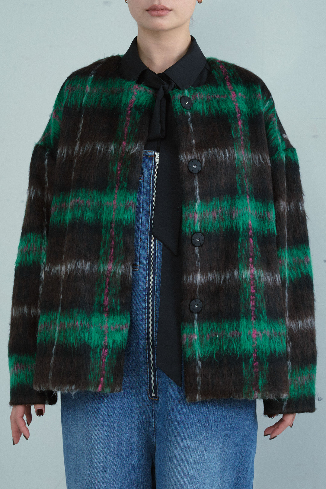 [予約]ミックスシャギーチェックJK