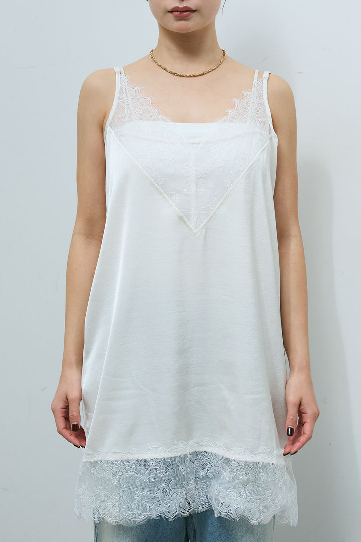 [予約/SET]バーナードジャガードプルオーバー+レースキャミ+ウエスト切り替えストレートデニム(3set)