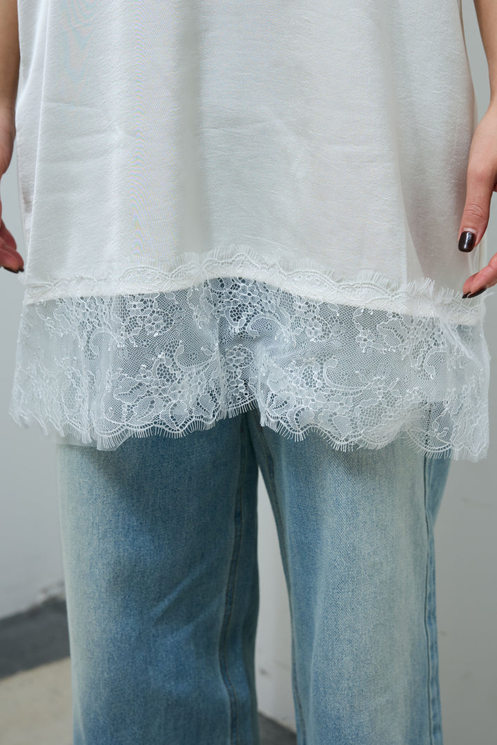 [予約/SET]ジップニットセットアップ+レースキャミ(2set)