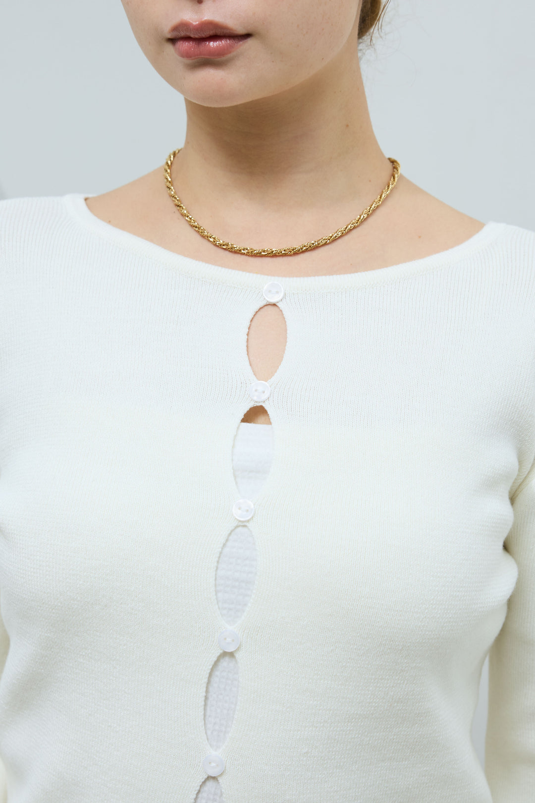 [予約]フロントホールニット