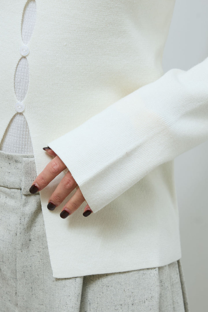 [予約]フロントホールニット