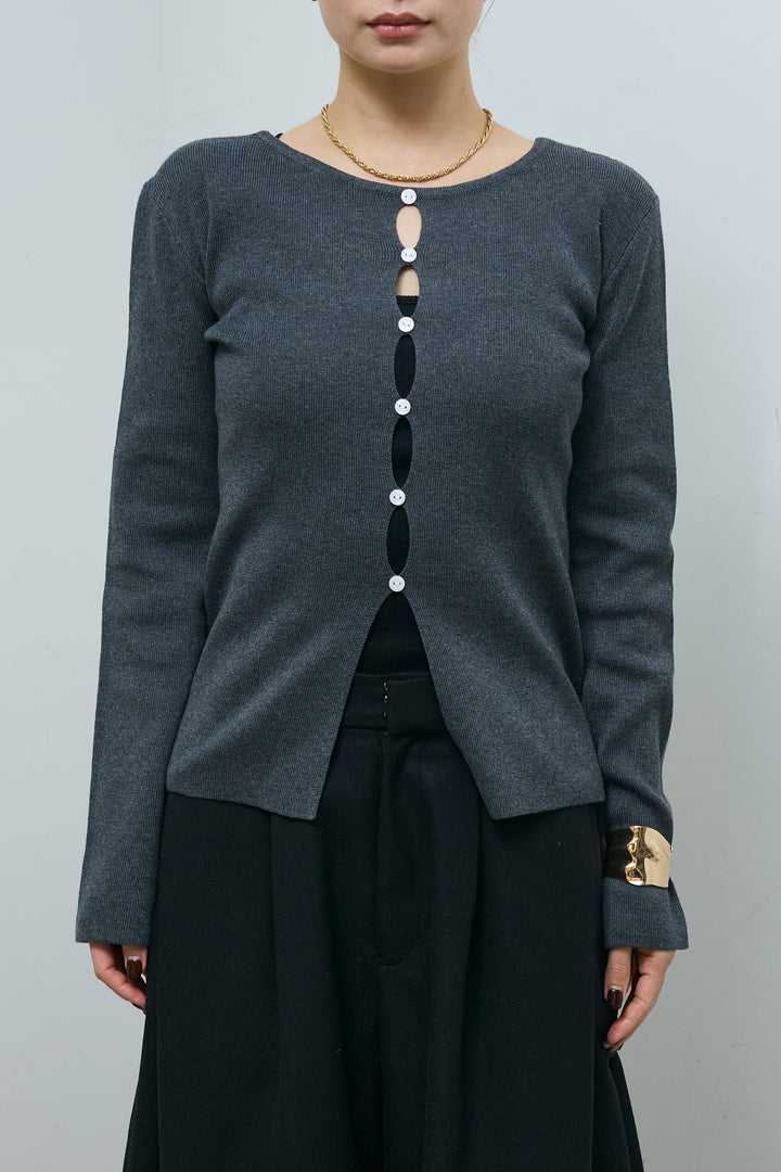 [予約]フロントホールニット