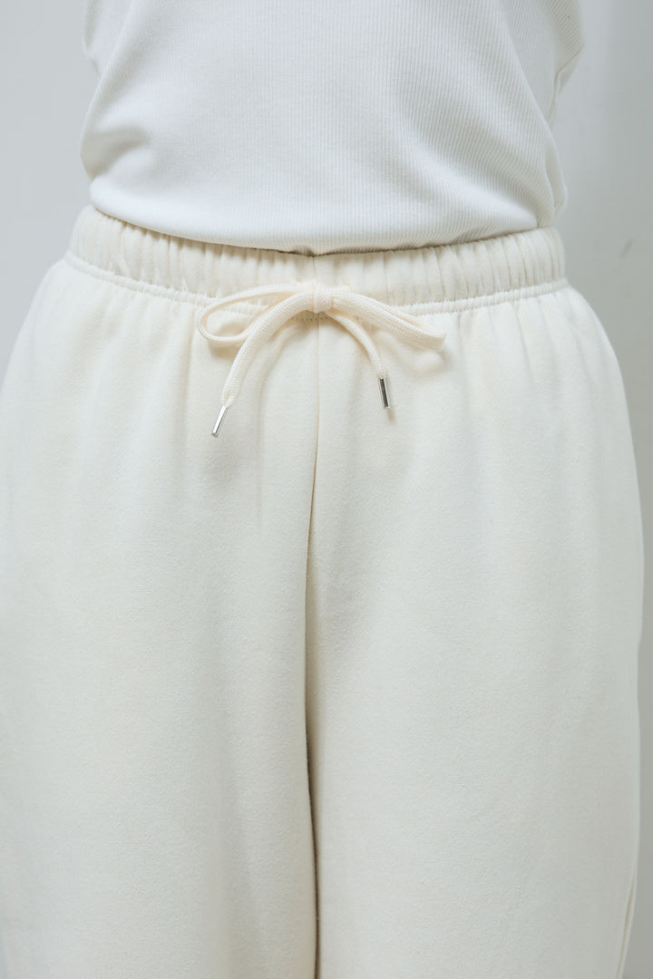 [予約/SET]バルキーケーブルハーフジッププルオーバー+裏起毛スウェットワイドパンツ(2set)