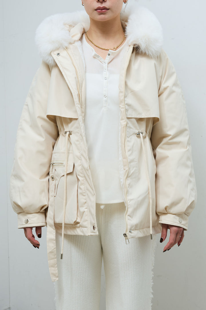 [予約]ファーフード付きモッズコート