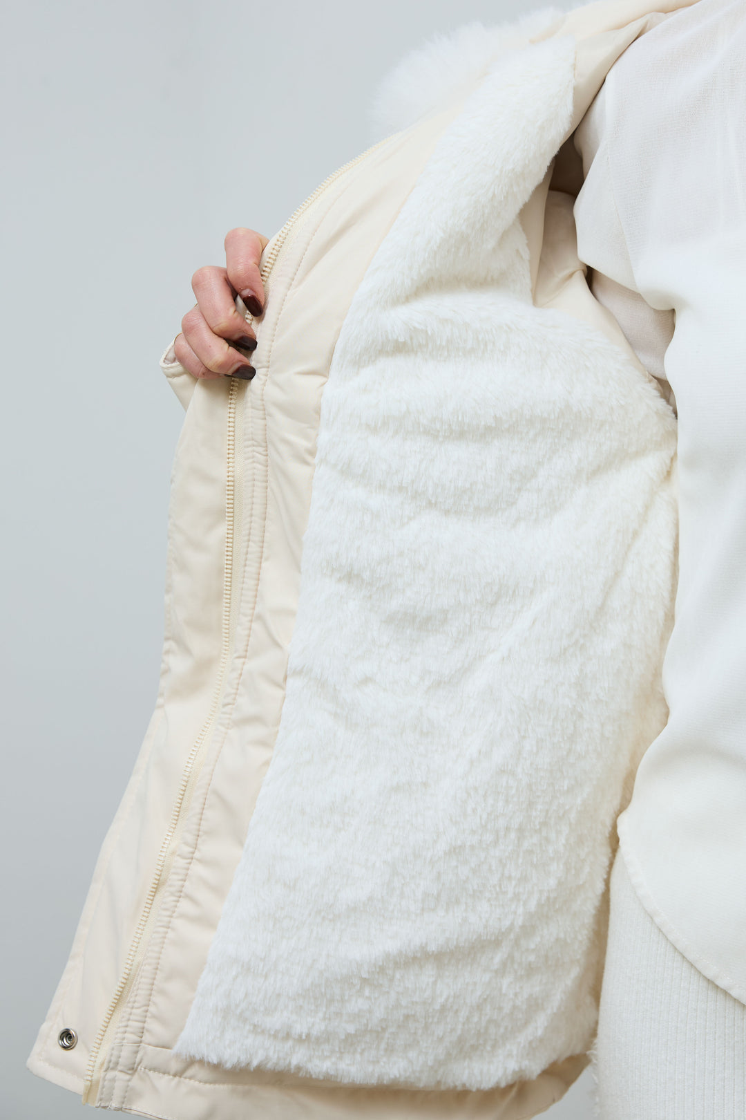 [予約]ファーフード付きモッズコート