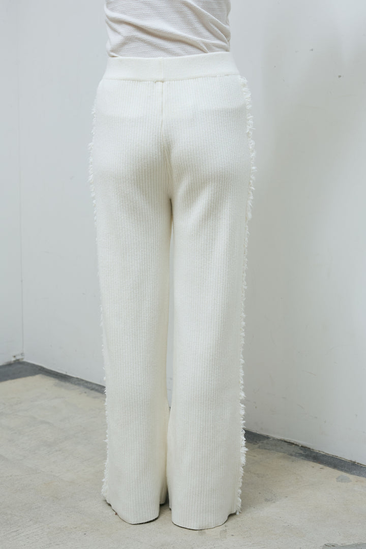 [予約/SET]切り替えパターンミニフリンジニット+サイドフリンジニットパンツ(2set)