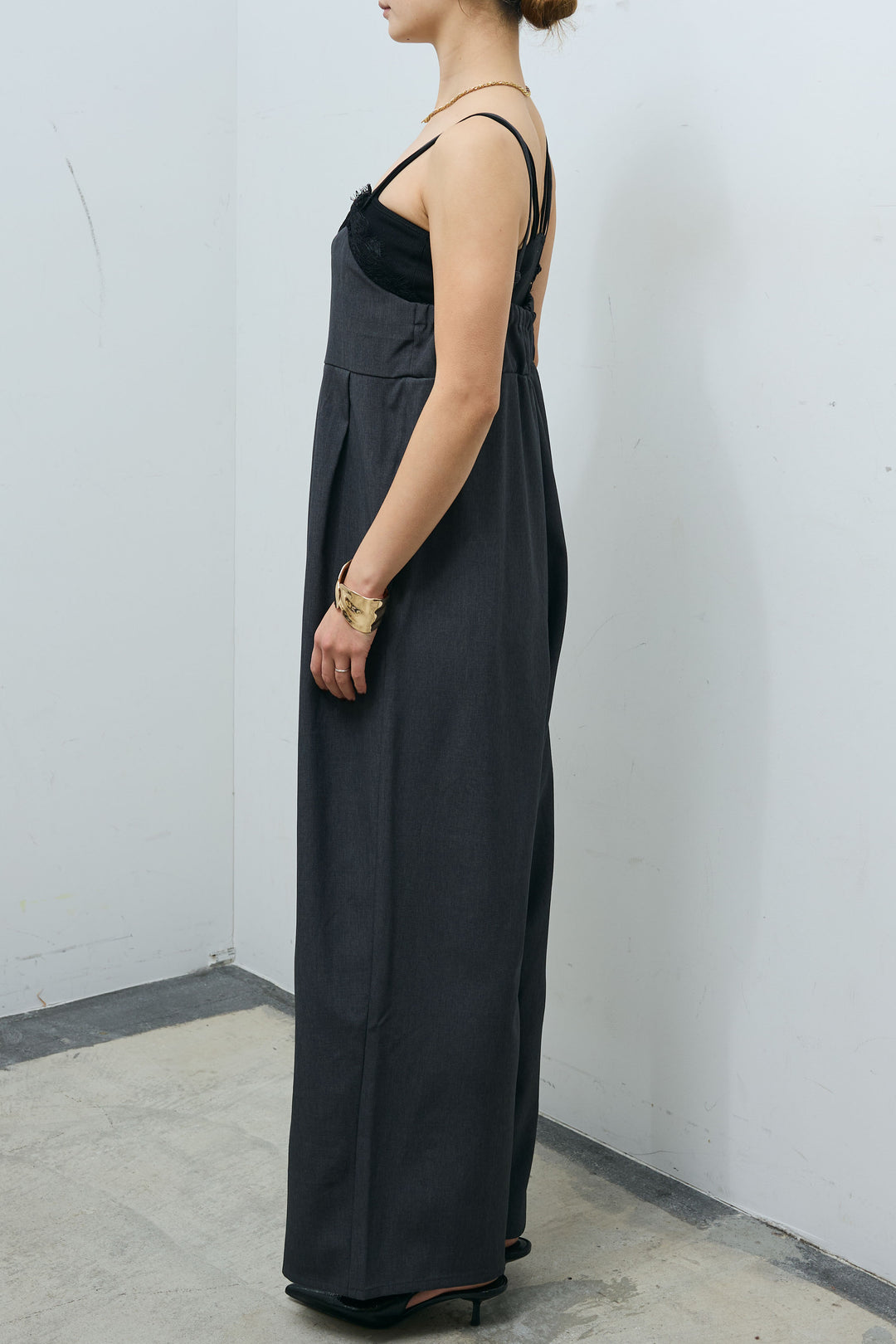 [予約/SET]ハイブリッドジャケット+レースキャミオールインワン(2set)