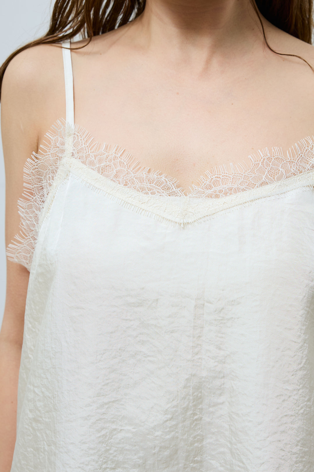 [予約]サテンレースキャミソール