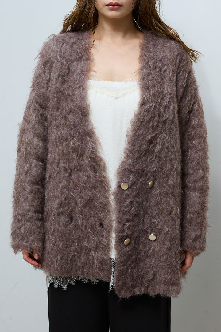 [予約]ウェーブシャギーニットジャケット