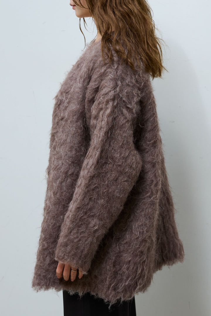 [予約/SET]ウェーブシャギーニットジャケット+エフォートレスカーブパンツ(2set)