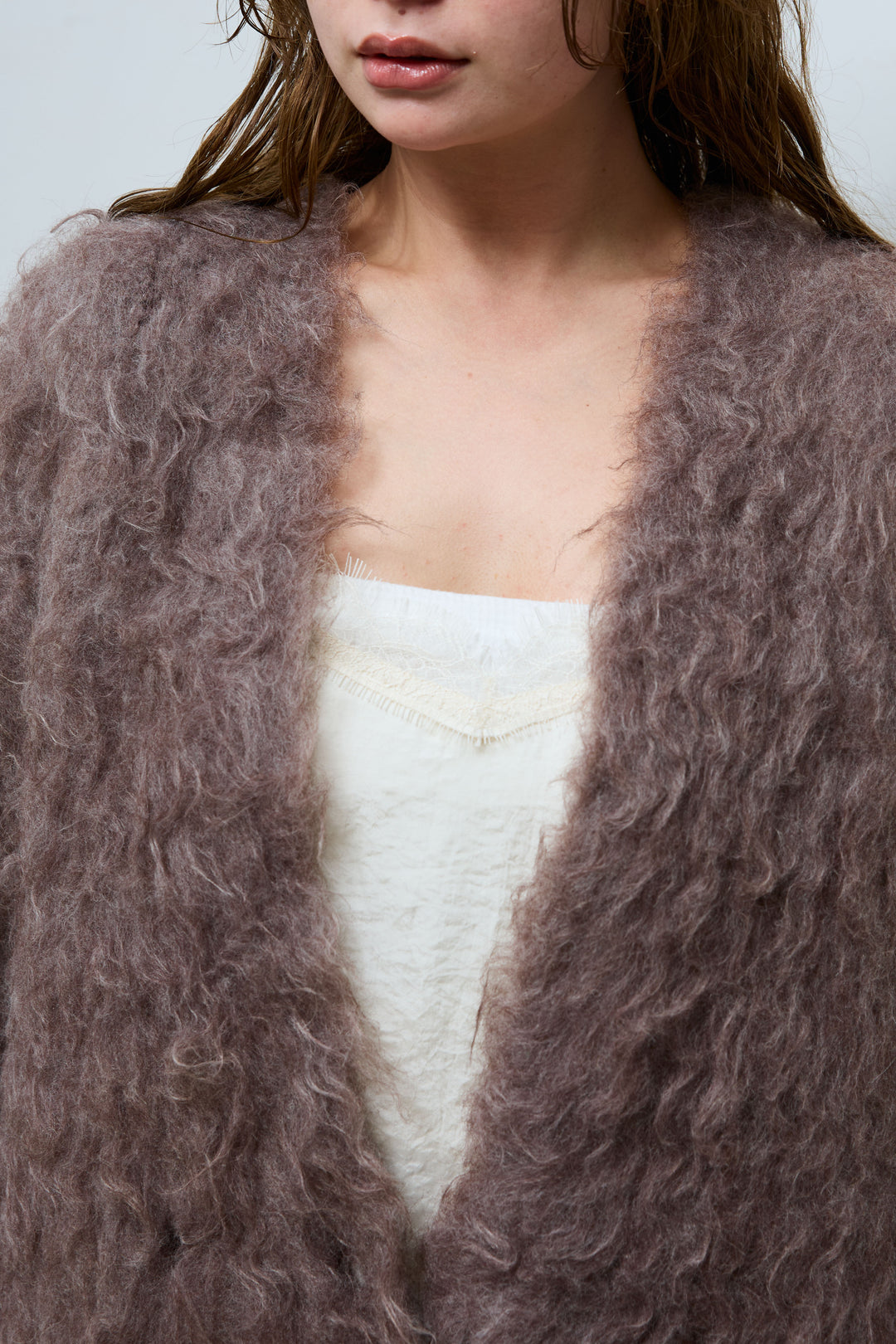 [予約]ウェーブシャギーニットジャケット