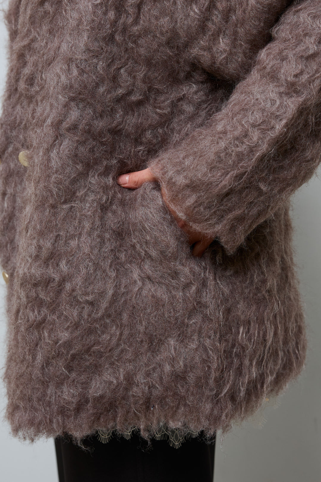 [予約]ウェーブシャギーニットジャケット