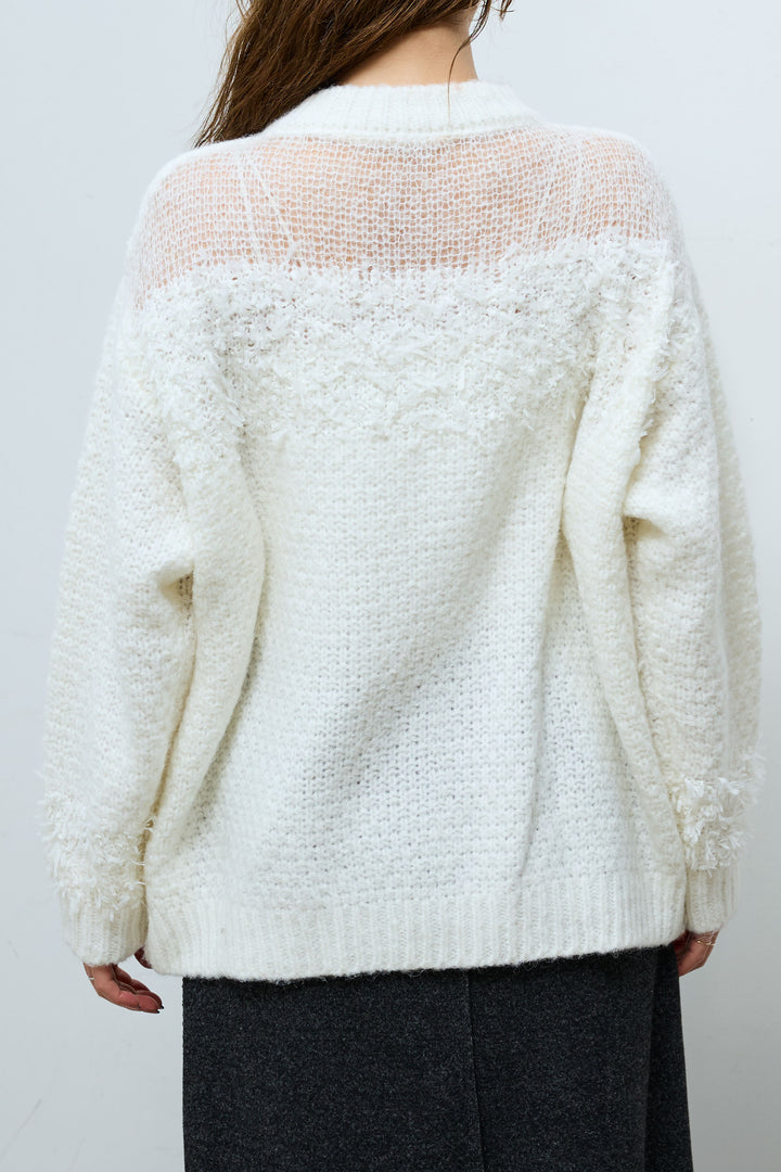 [予約/SET]切り替えパターンミニフリンジニット+サイドフリンジニットパンツ(2set)