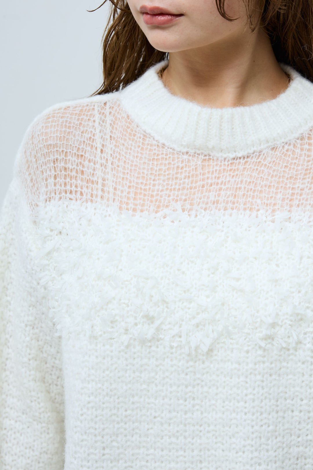 [予約/SET]切り替えパターンミニフリンジニット+サイドフリンジニットパンツ(2set)