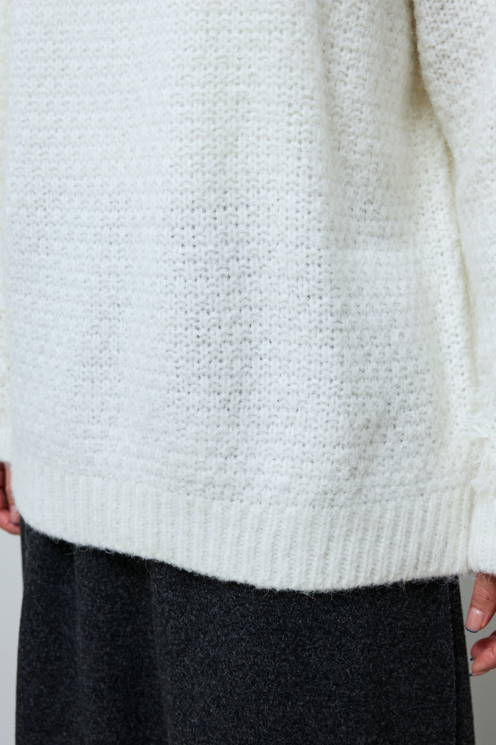 [予約/SET]切り替えパターンミニフリンジニット+サイドフリンジニットパンツ(2set)