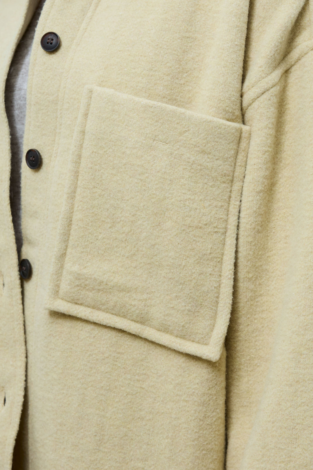 [予約/SET]ウールモッサ杢ヘリンボーンシャツJK+オーバーサイズノーカラーデニムJK+リブニットナロースカート(3set)