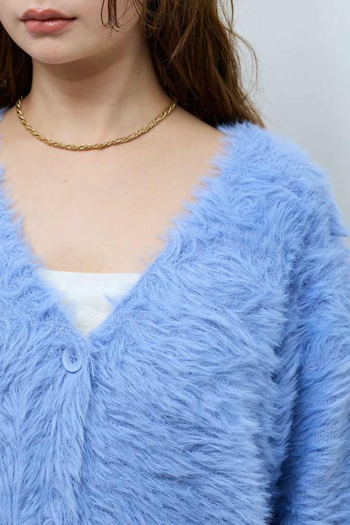 [予約]起毛シャギーカーディガン