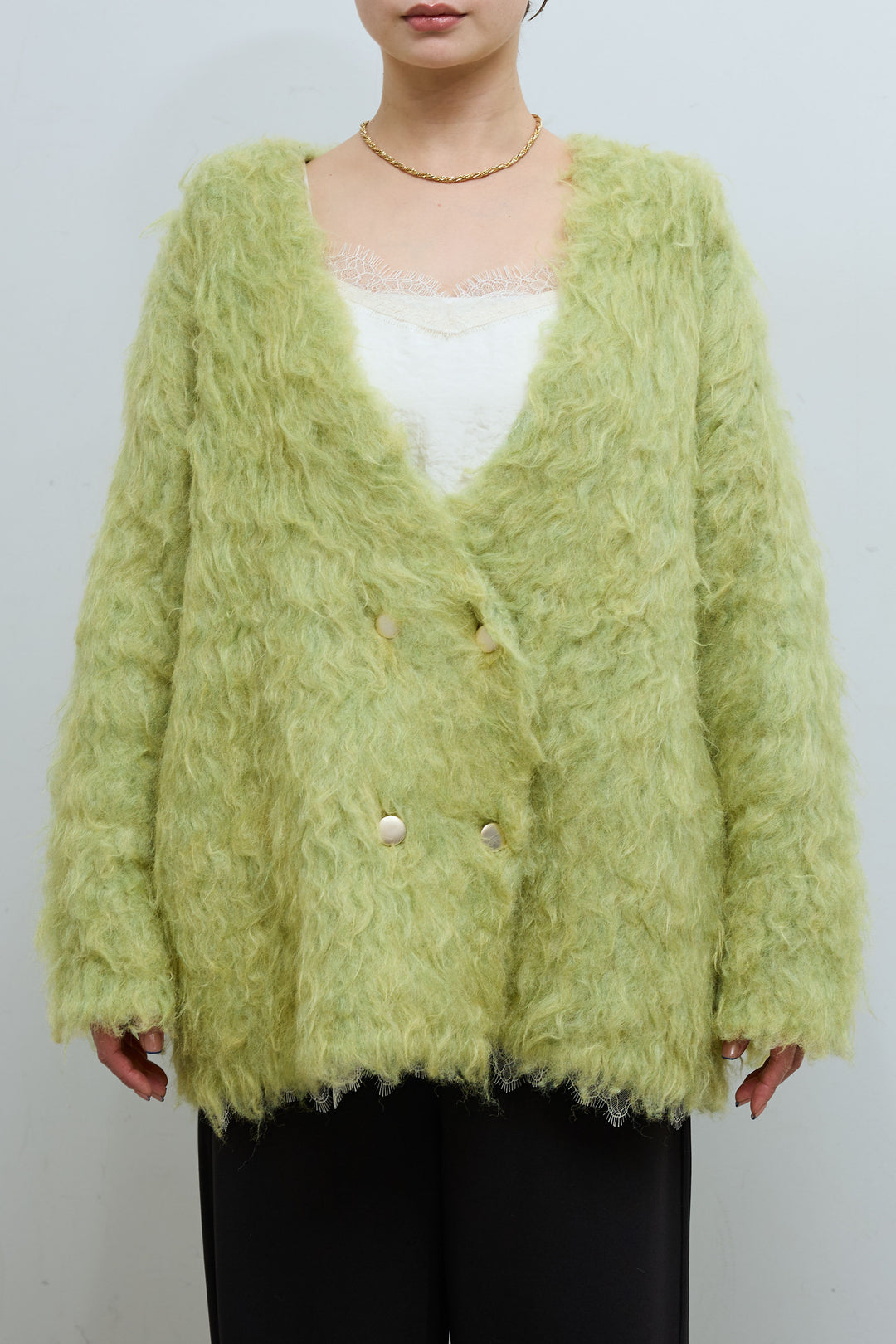 [予約]ウェーブシャギーニットジャケット