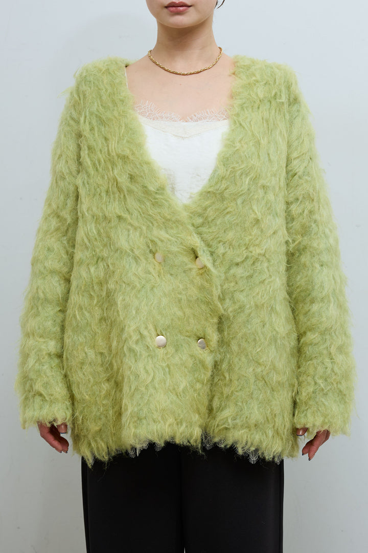 [予約]ウェーブシャギーニットジャケット