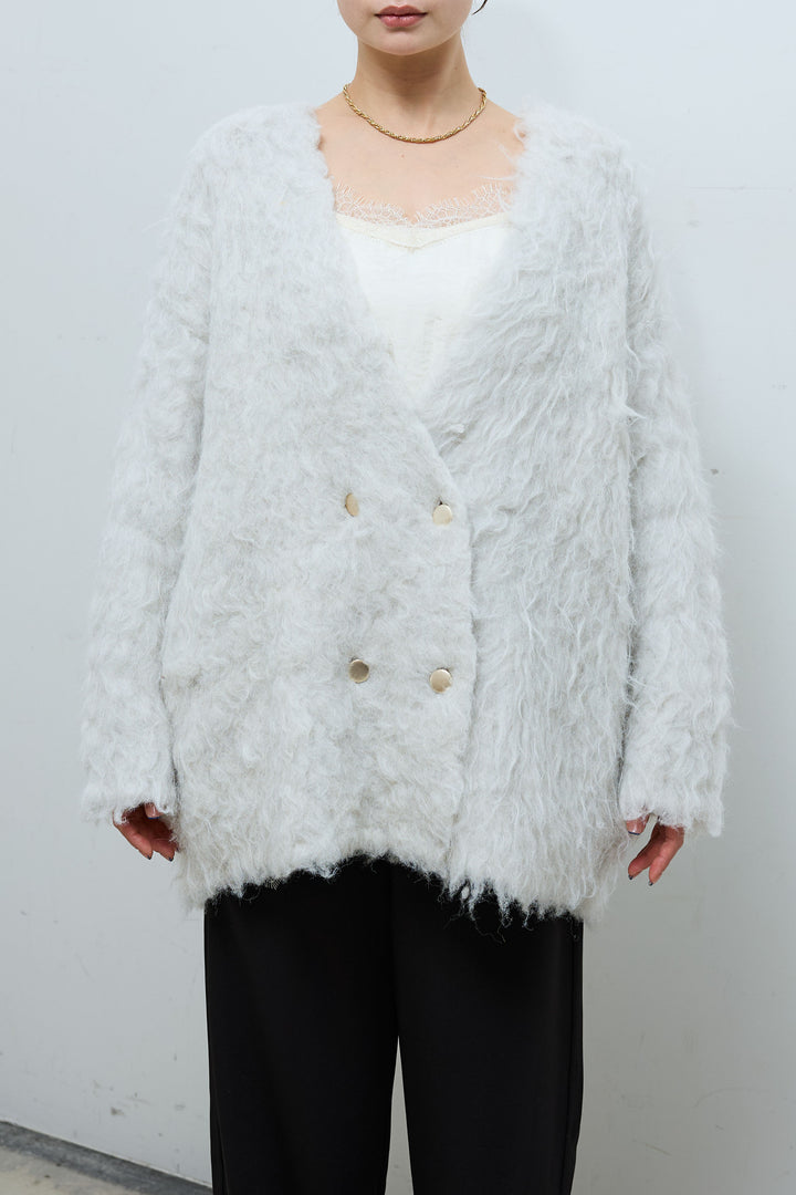 [予約]ウェーブシャギーニットジャケット