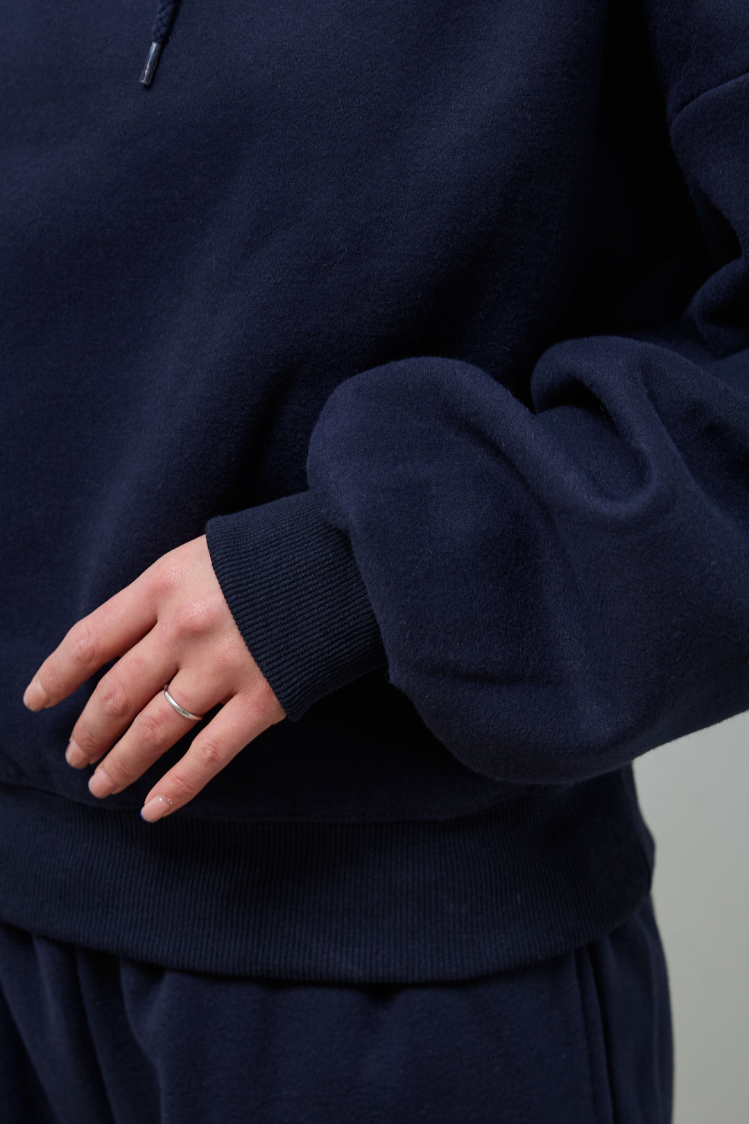 [予約/SET]バックラベルコンパクトフーディ+裏起毛立体カーブパンツ(2set)