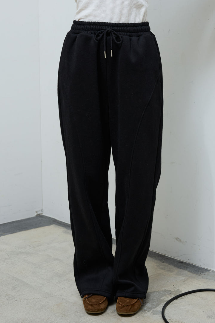 [予約]裏起毛立体カーブパンツ