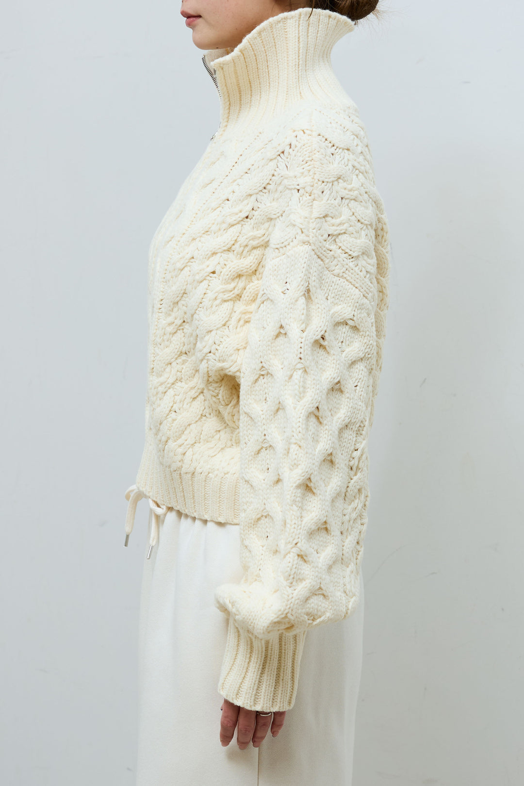 [予約]バルキーケーブルハーフジッププルオーバー