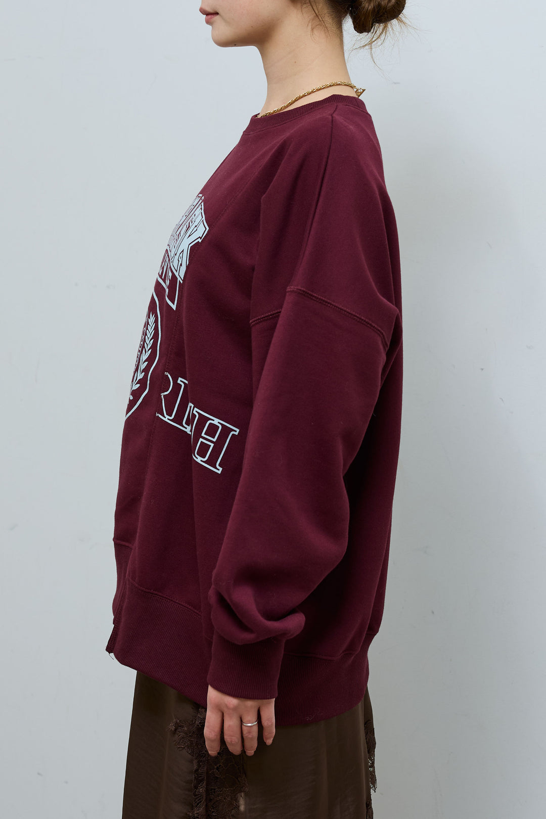 [予約]カレッジプリントリメイク風スウェット