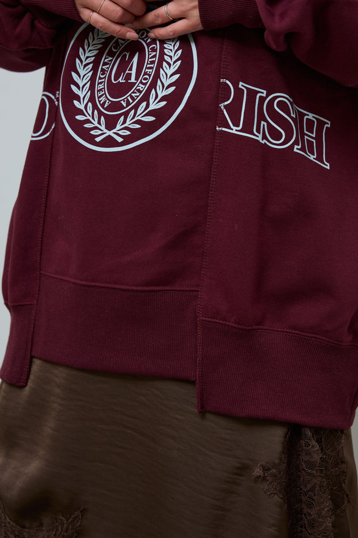 [予約]カレッジプリントリメイク風スウェット