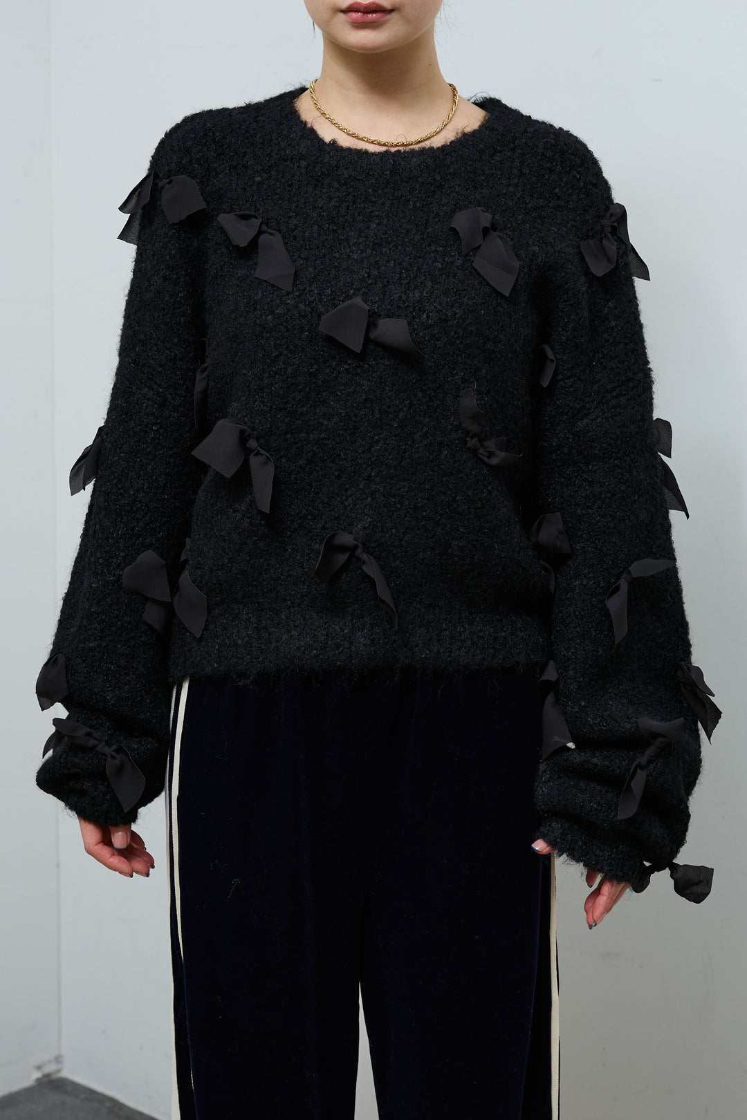 [予約]ブークレー×ジョーゼットリボンニット