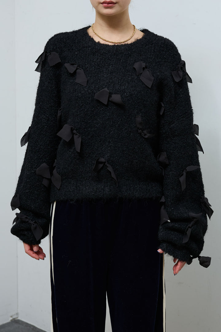 [予約]ブークレー×ジョーゼットリボンニット