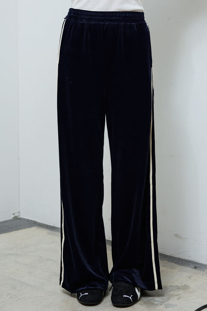 [予約]ベロアサイドラインイージーパンツ