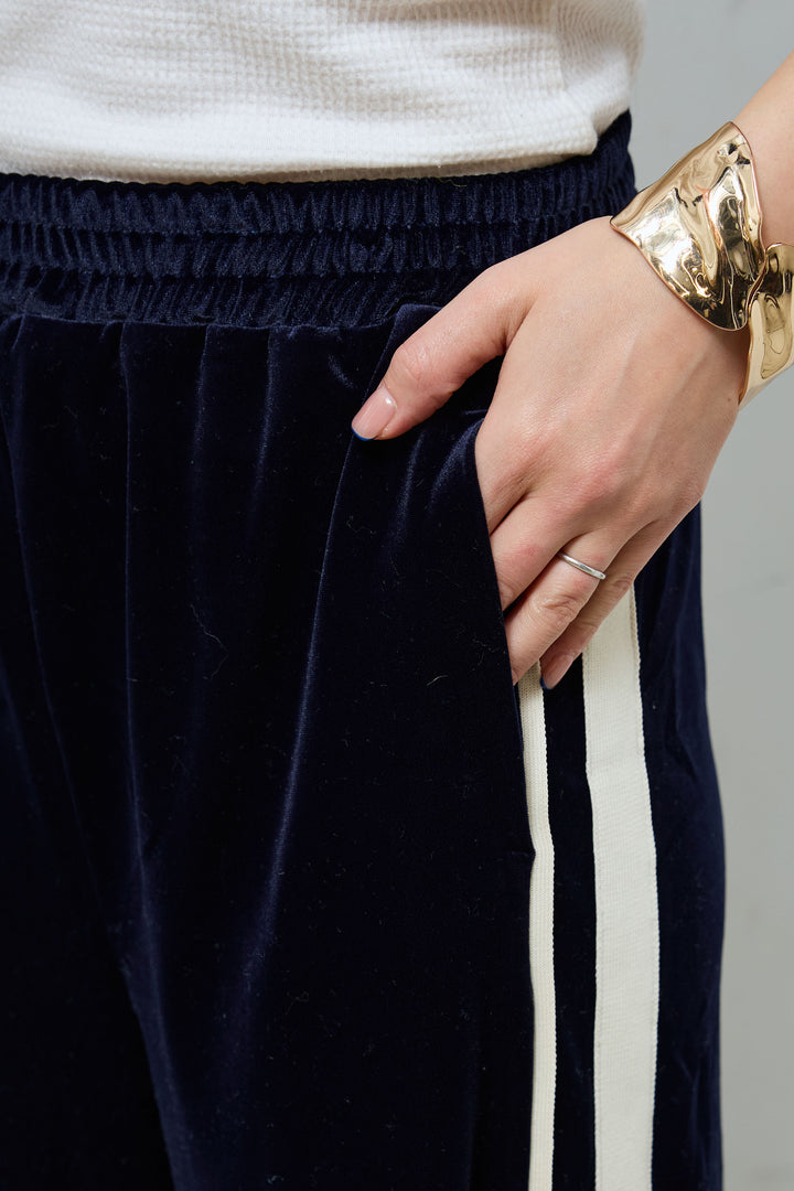 [予約]ベロアサイドラインイージーパンツ