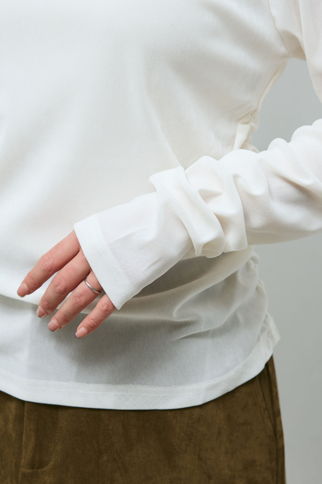 [予約]チュールベロアサイドギャザーPO