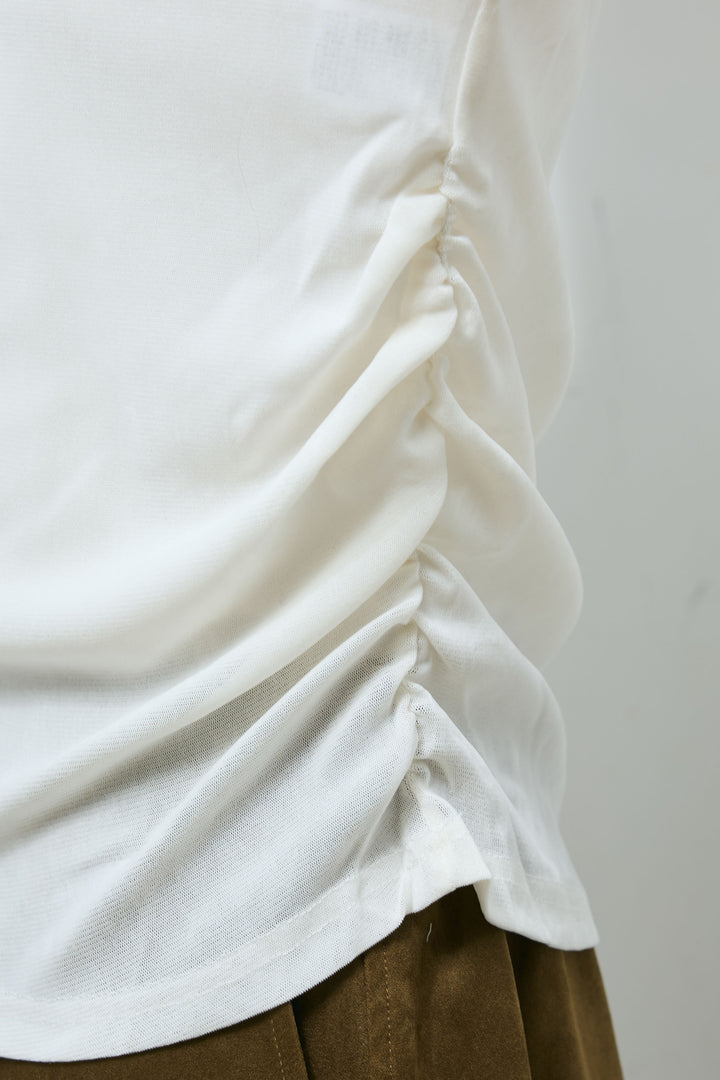 [予約]チュールベロアサイドギャザーPO