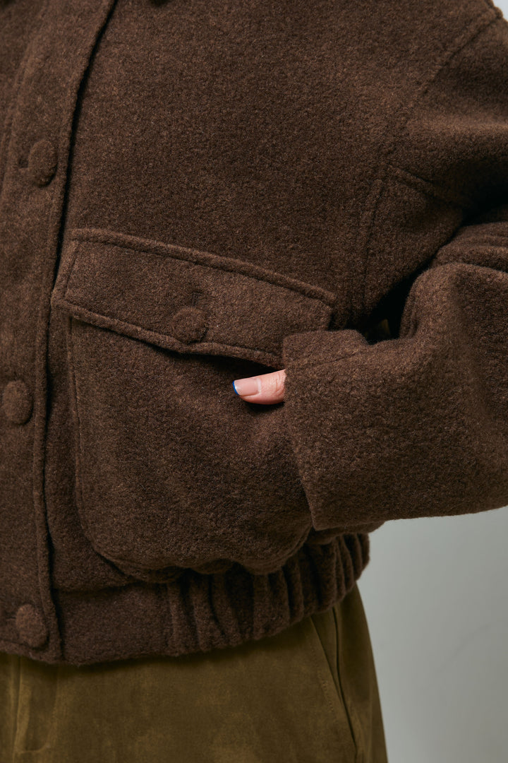 [予約/SET]ソフトシャギー ブルゾン+チュールベロアサイドギャザーPO+スウェット切り替えデニムパンツ(3set)