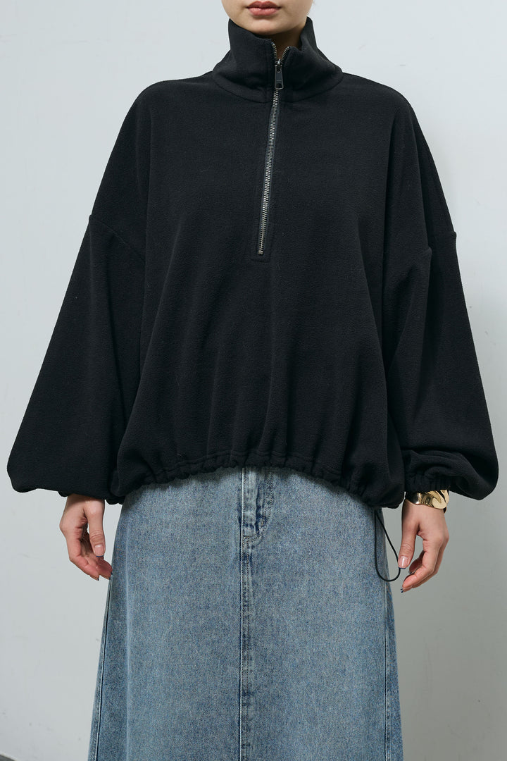 [予約]ハーフジップフリースブルゾン