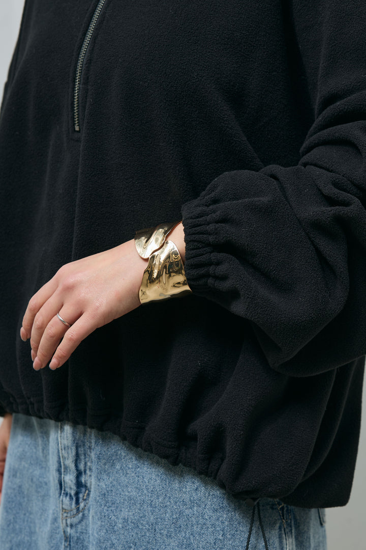 [予約]ハーフジップフリースブルゾン