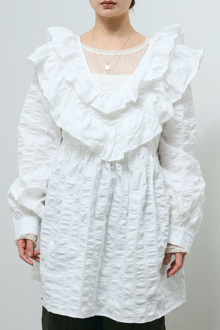 [予約/SET]ビッグフリル2wayフレアPO+シアーレーストップス+ピグメントツイルカーゴパンツ(3set)