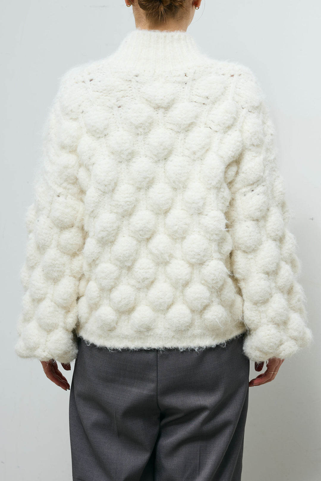 [予約/SET]テクスチャーハイネックニット+TRツイルスプリングカラータックパンツ(2set)