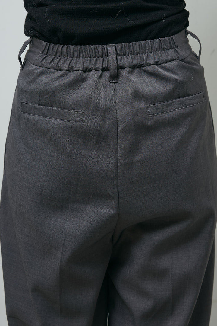 [予約/SET]テクスチャーハイネックニット+TRツイルスプリングカラータックパンツ(2set)