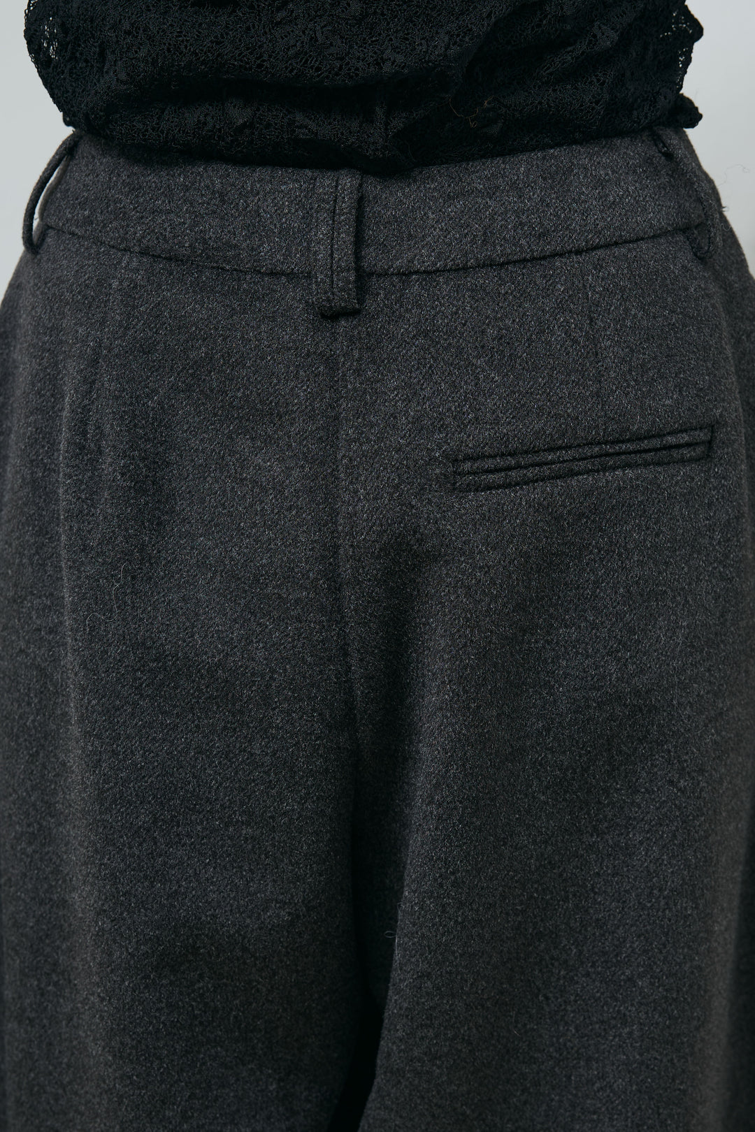 [予約/SET]起毛シャギーカーディガン+ウールタッチカーブワイドパンツ(2set)