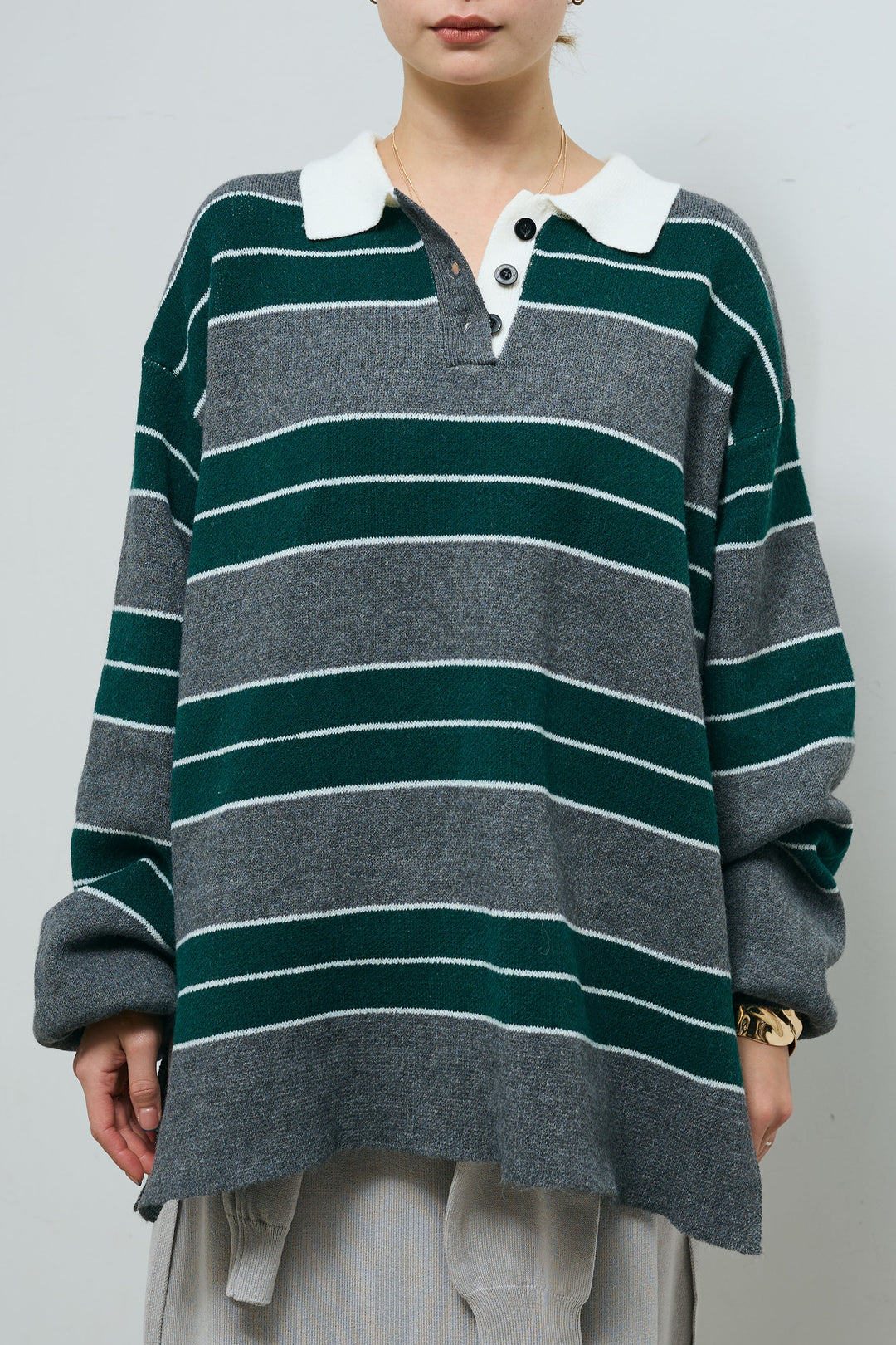 [予約]ラガーニットボーダーポロPO