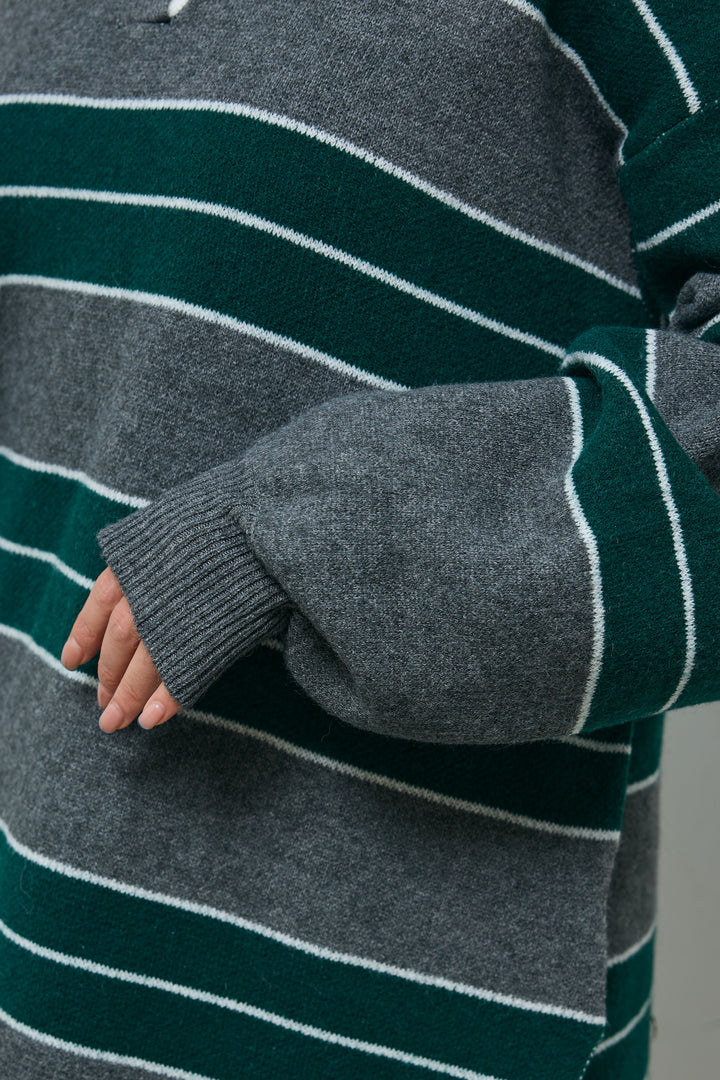 [予約]ラガーニットボーダーポロPO