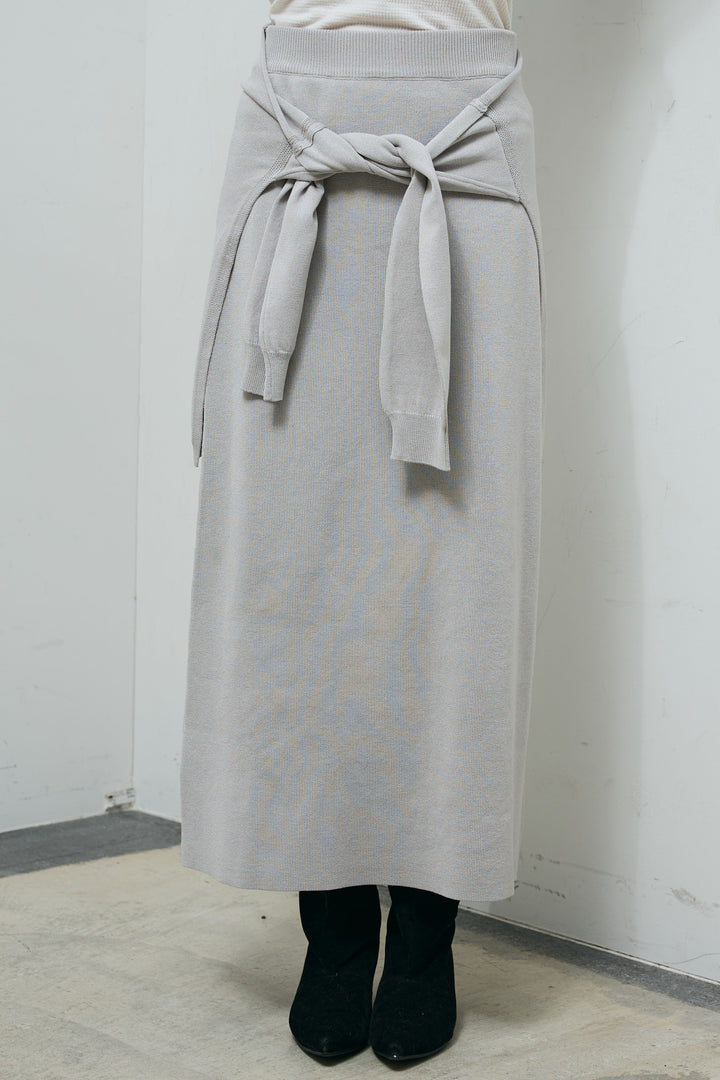 [予約/SET]アーガイルクルーネックニット+ウエストラップニットスカート(2set)